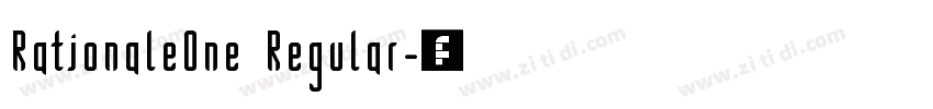 RationaleOne Regular字体转换